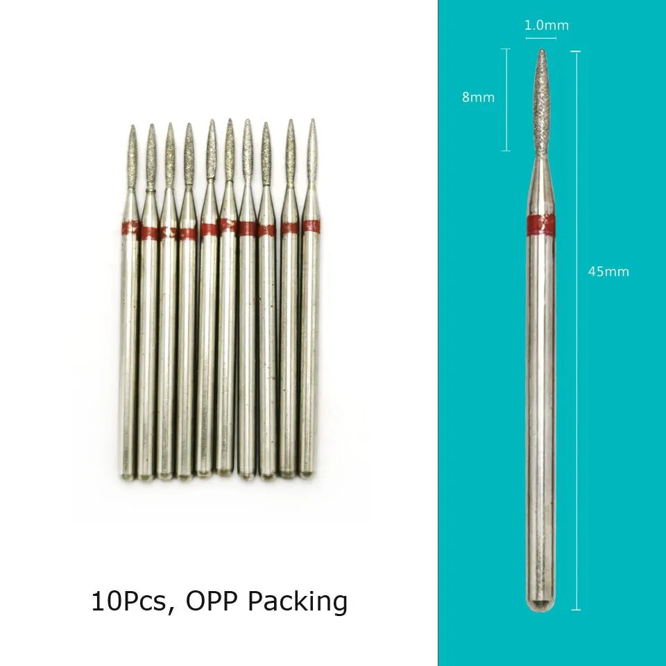 Diamond Cutters for Manicure & Pedicure - HYTOOS Nail Drill Bits: Cuticle Burr Milling Cutter Set