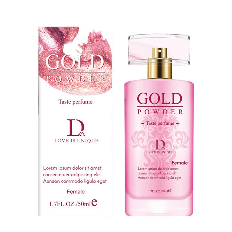 Gold Powder Pheromone Perfume for Men & Women – Long-Lasting Fresh Charming Fragrance for Couples, Daily Flirting Scent Gift Spray