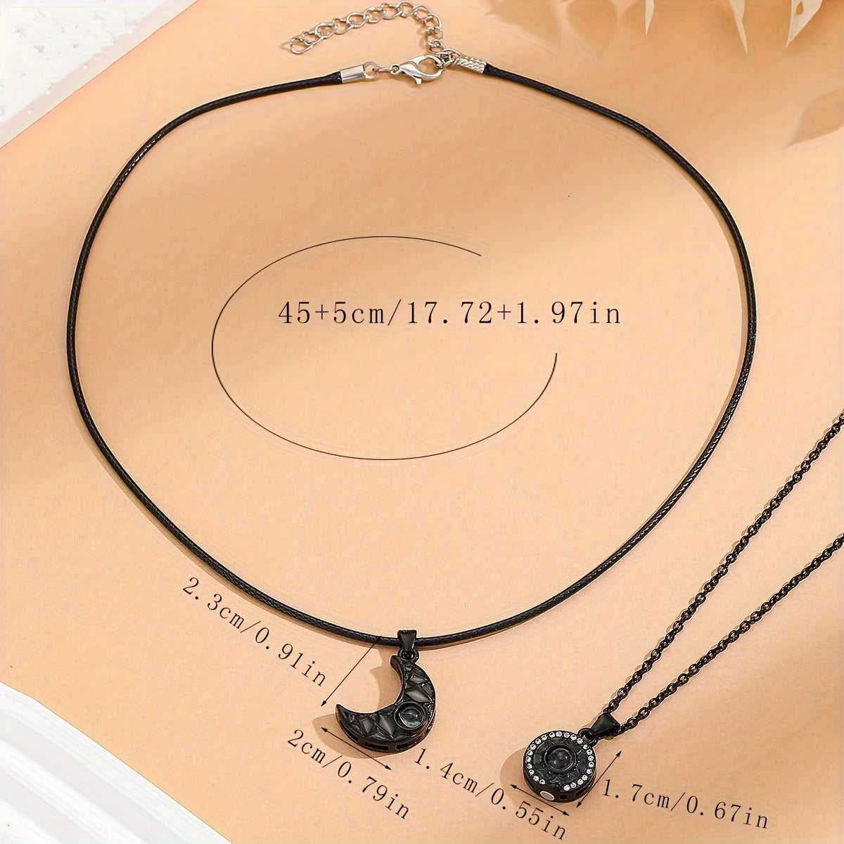 Luminous 100 Languages I Love You Necklace - Glow in the Dark Couple Pendant Gift