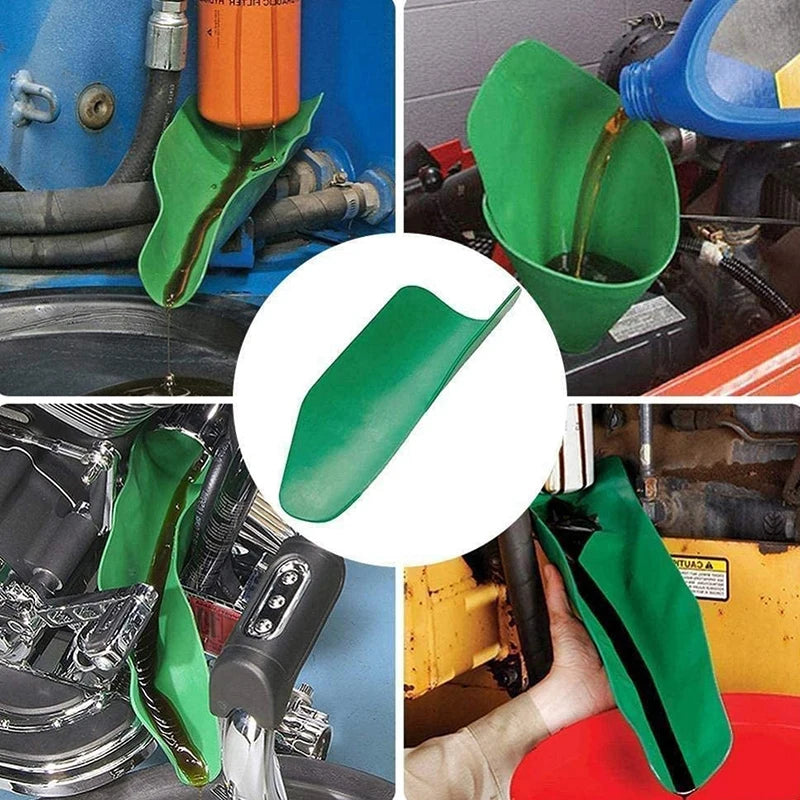 Flexible Oil Drainage Guide Tool - Shapeable Folding Funnel for Easy Oil Transfer, Returns to Original State