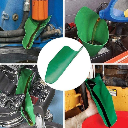 Flexible Oil Drainage Guide Tool - Shapeable Folding Funnel for Easy Oil Transfer, Returns to Original State