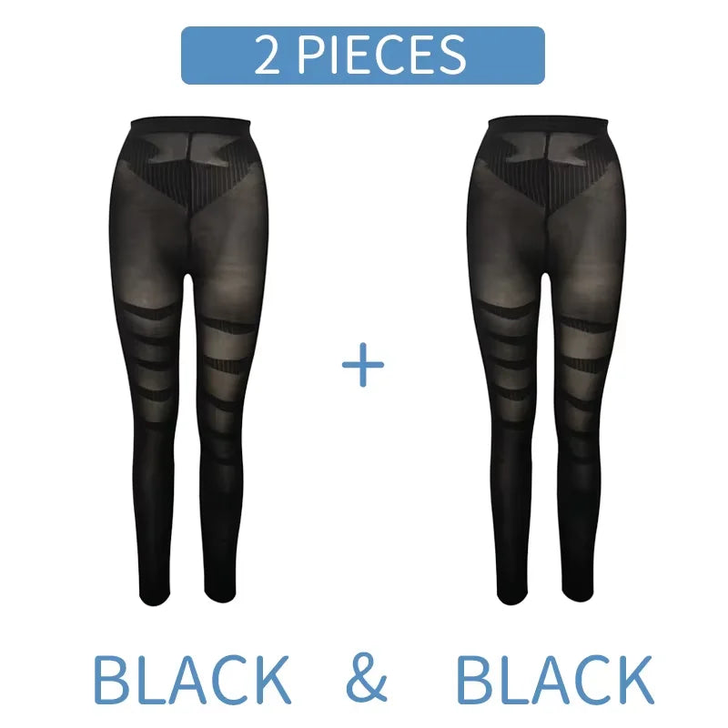 High Waist Shapewear Compression Leggings - Anti Cellulite Body Slimming Tummy Control Thigh Sculpting Pants