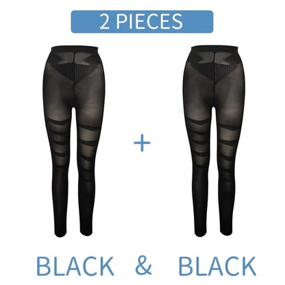 High Waist Shapewear Compression Leggings - Anti Cellulite Body Slimming Tummy Control Thigh Sculpting Pants
