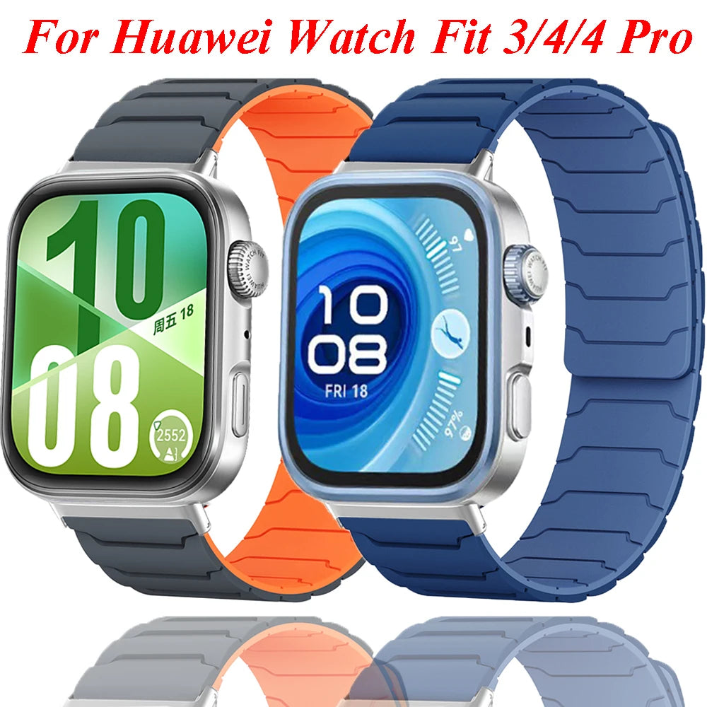 Magnetic Loop Strap for Huawei Watch – Silicone Sports Band for Fit3, Fit4 & Fit4 Pro Replacement Bracelet