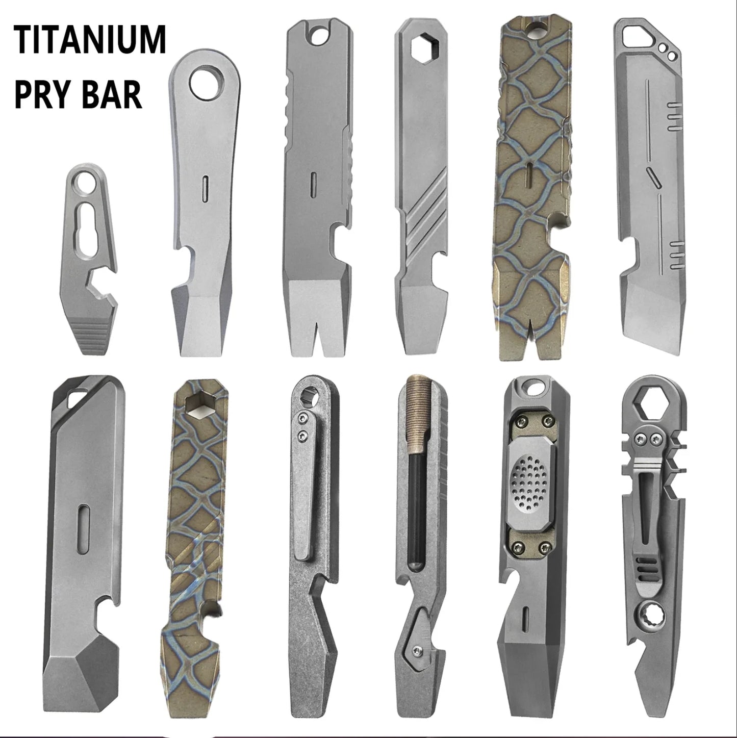 Titanium Alloy Multifunction EDC Tool – Wrench, Pry Bar, Bottle Opener & Screwdriver for Outdoor Use