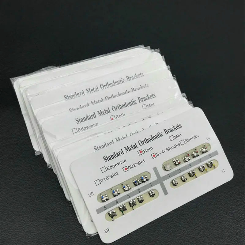 10 Packs Dental Orthodontic Metal Braces – Mini Roth/MBT/Edgewise 022 Slot Brackets for Dentist Treatment