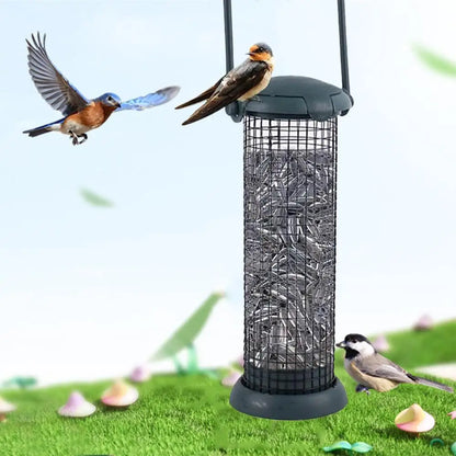 Hanging Bird Suet Feeder - Grease Ball Rack & Outdoor Food Dispenser for Small Wild Birds Feeding Station