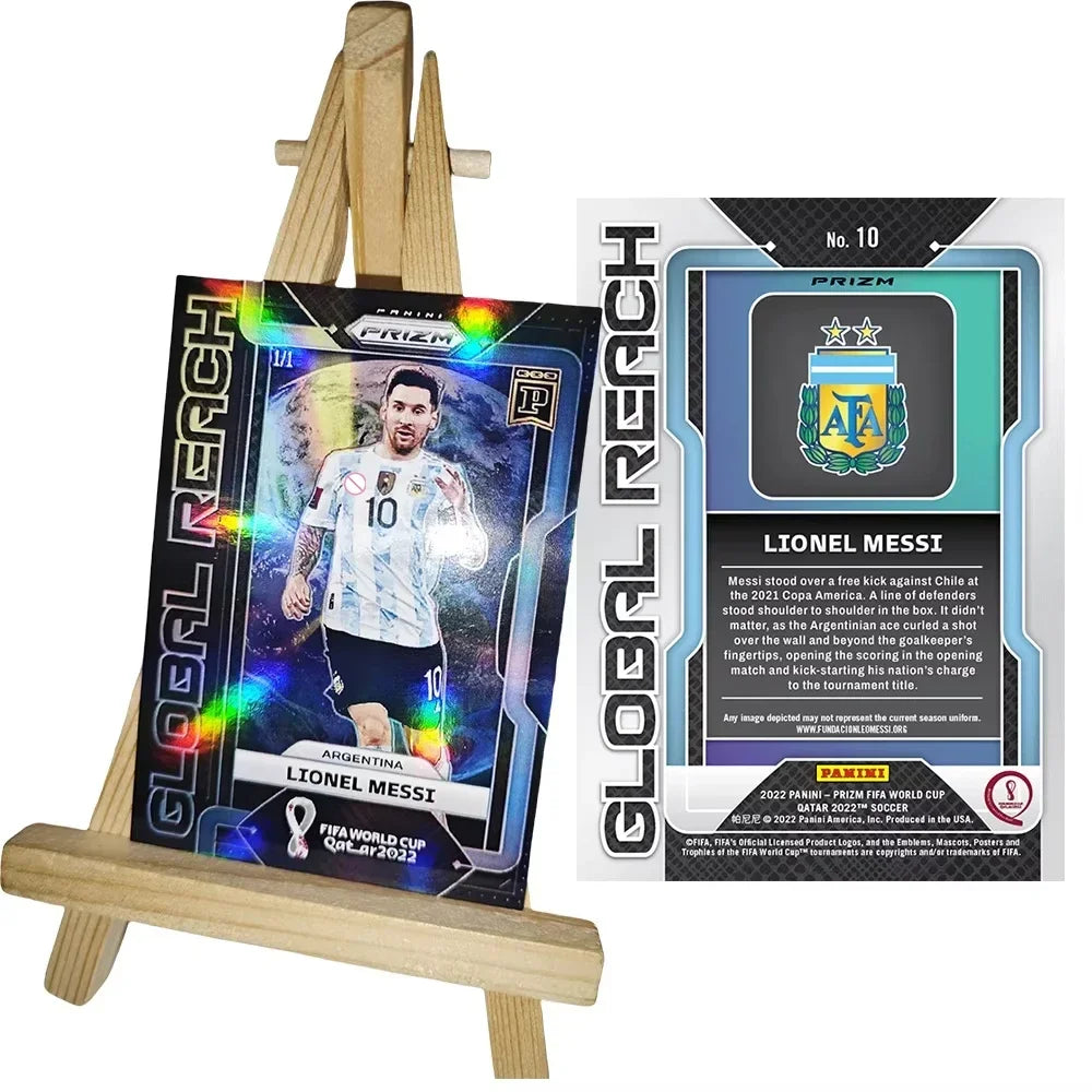 Panini DIY Star Football Card – Messi & Ronaldo Collectible, Homemade Gift for Christmas & Birthday