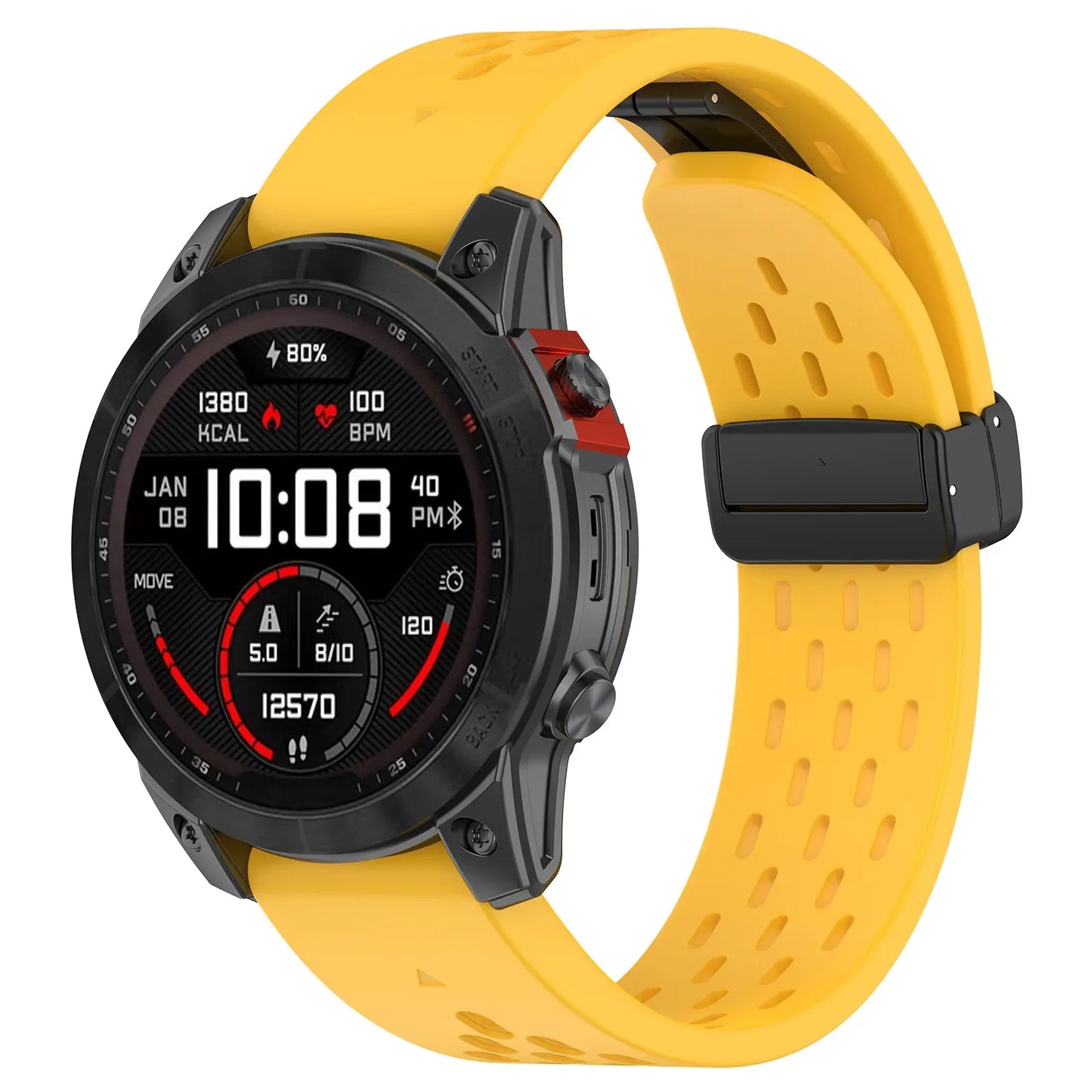 Quick Fit Silicone Strap for Garmin Fenix & Forerunner — 26mm, 22mm, 20mm Bands for Fenix 7X/7 Pro/6X/6/5X/5 Plus, Tactix 7, Forerunner 965/955, Enduro