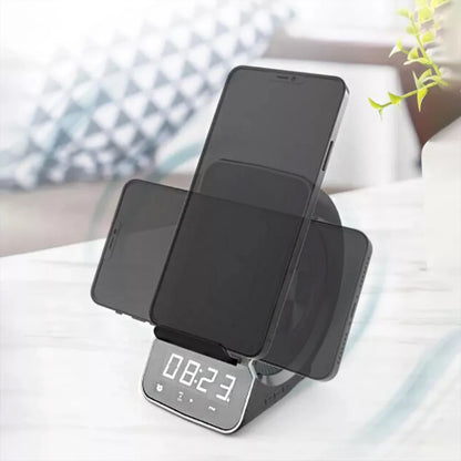 3-in-1 Wireless Bluetooth Speaker with LED Display, Alarm Clock & Fast Charging – Portable Outdoor Speaker