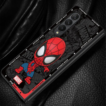 Cartoon Marvel Spiderman & Groot Case for Samsung Galaxy Z Fold 6/5/4/3 5G – Hard PC Shockproof Cover