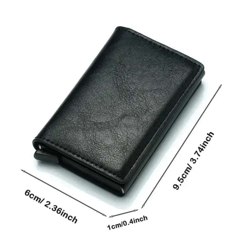 Large Capacity Double Layer RFID Blocking Carbon Fiber Wallet – Men’s Anti-Theft Credit & ID Card Holder Case