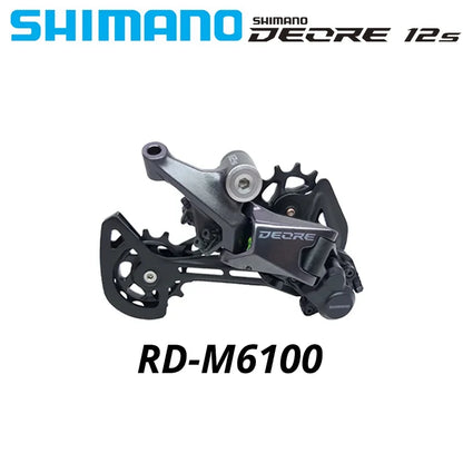 New Original SHIMANO DEORE RD-M6100-SGS Rear Derailleur 1x12-Speed SHADOW RD + RAPIDFIRE PLUS Right Shift Lever 12V 12S