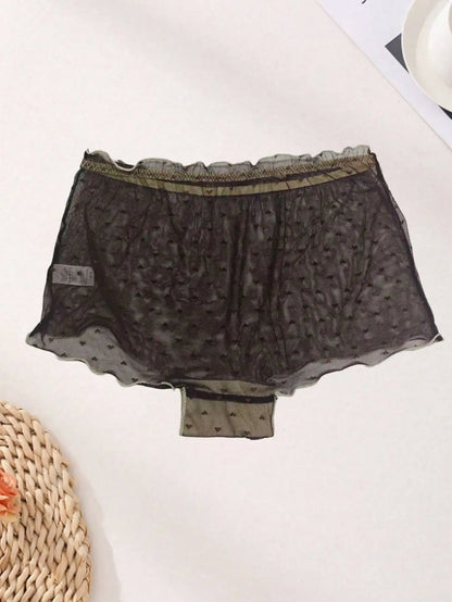 Women’s Mesh Heart Briefs - 3-Piece Mid-Waist Lightweight Soft & Comfortable Panties