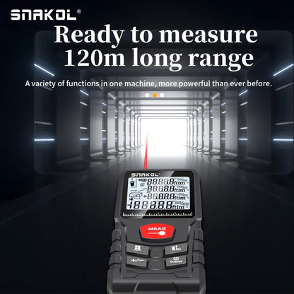 Snakol Laser Tape Measure – 50M/70M/100M/120M Digital Rangefinder for Professional Use, Laser Distance Meter Ruler