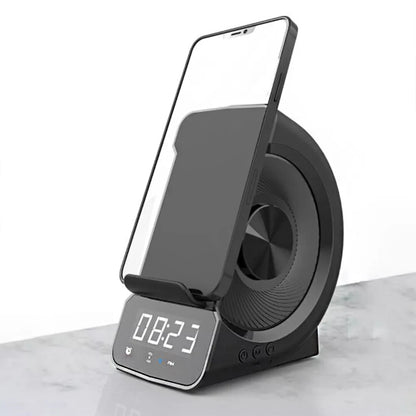 3-in-1 Wireless Bluetooth Speaker with LED Display, Alarm Clock & Fast Charging – Portable Outdoor Speaker
