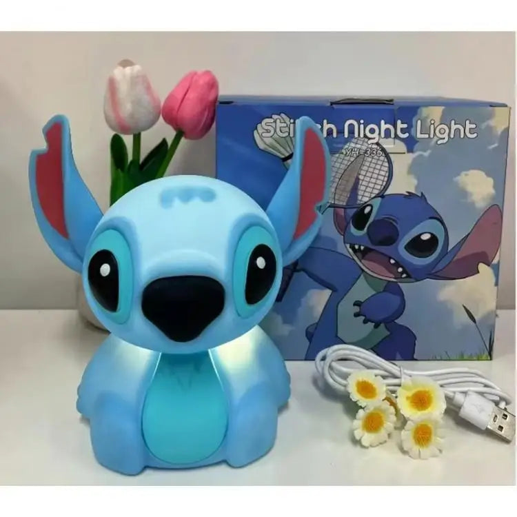 Kawaii Stitch USB Touch Night Light — Soft Glow Bedside Lamp, Room Decor & Birthday Gift for Students