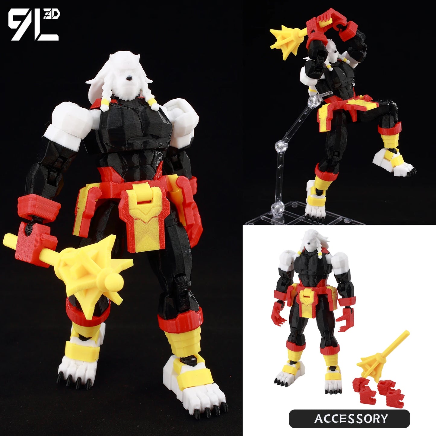 9L3D Superman & Batman Action Figures – Multi-Jointed Poseable LUCKY13 Titan13 Collectible Hero Toys
