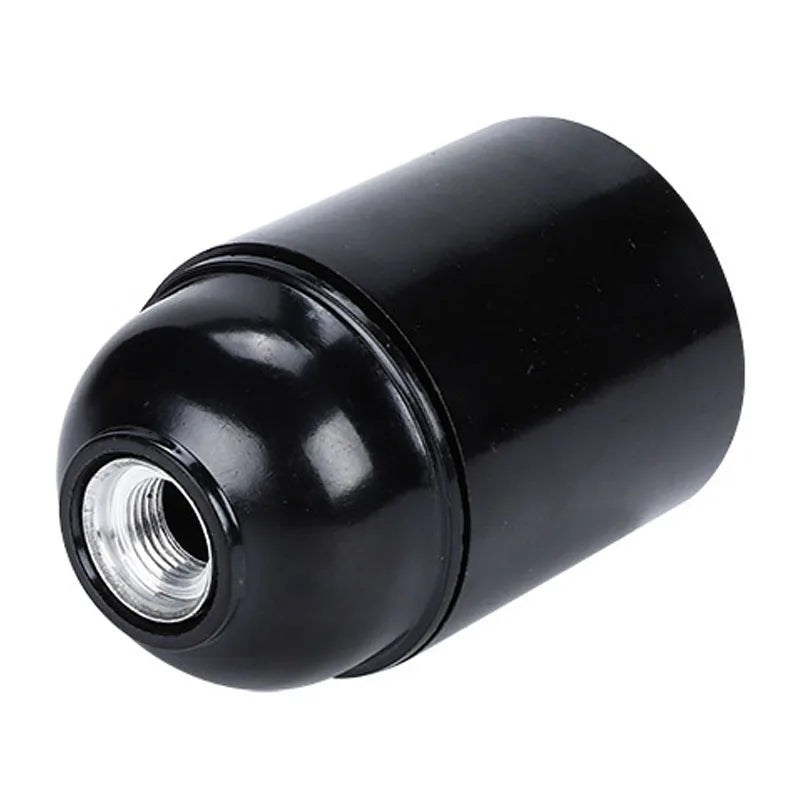 Black E27 Bakelite Lamp Holder - Self-Locking LED Light Bulb Socket with 4A 250V Rating