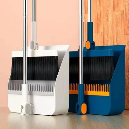 Compact Broom and Dustpan Set - Non-Stick, Foldable Sweeping Combo for Home, Space-Saving Design