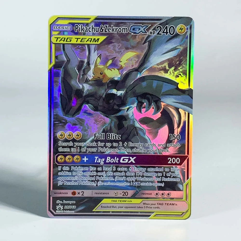 Pokemon Ancient Mew Collection Card – Classic Limited Anime Cards, Zekrom, Reshiram, Victini Holographic Proxy, Gift Toy