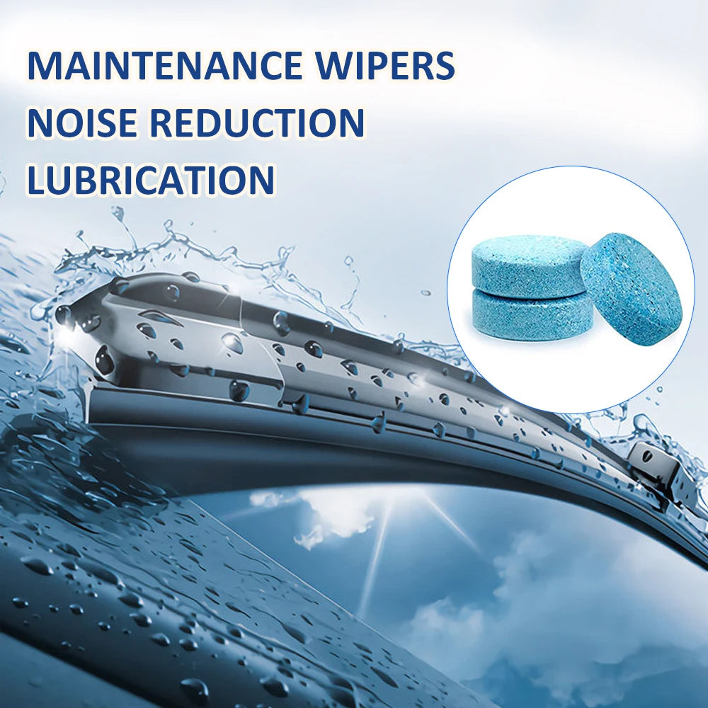 Car Windshield Glass Cleaner Effervescent Tablets: Windscreen Wiper Solid Cleaner - Toilet Cleaning Car Accessories