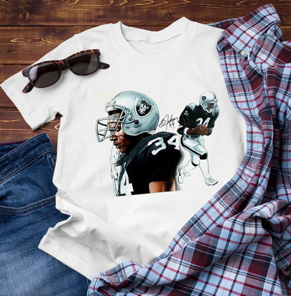 Bo Jackson “Bo Knows Raiders” Graphic T-Shirt – Men’s Casual Short Sleeve Printed Tee, Comfortable Streetwear Athletic Style Shirt