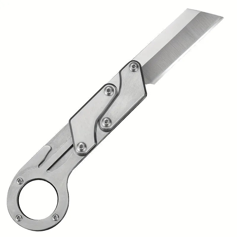Creative Outdoor Folding Knife – Full Steel Sharp & Durable Blade for Camping, Barbecue, Mountaineering, Survival & Box Opening