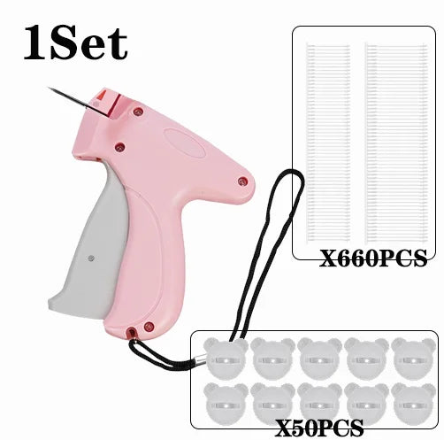 Garment Label Gun — Soft Silicone Pinless Snap Sewing Tool with Anti-Slip Holder
