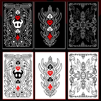 Hollow Knight Standard Poker Card Set — Black & White Playing Cards, Portable Creative Board Game Gift Collection