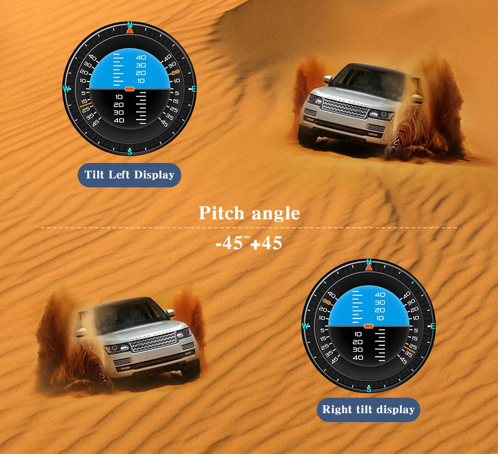 XS HUD Car Gauge – Multi-Function OBD+GPS Display for Water Temp, Turbo, Oil Pressure & Oil Temp Head-Up Display