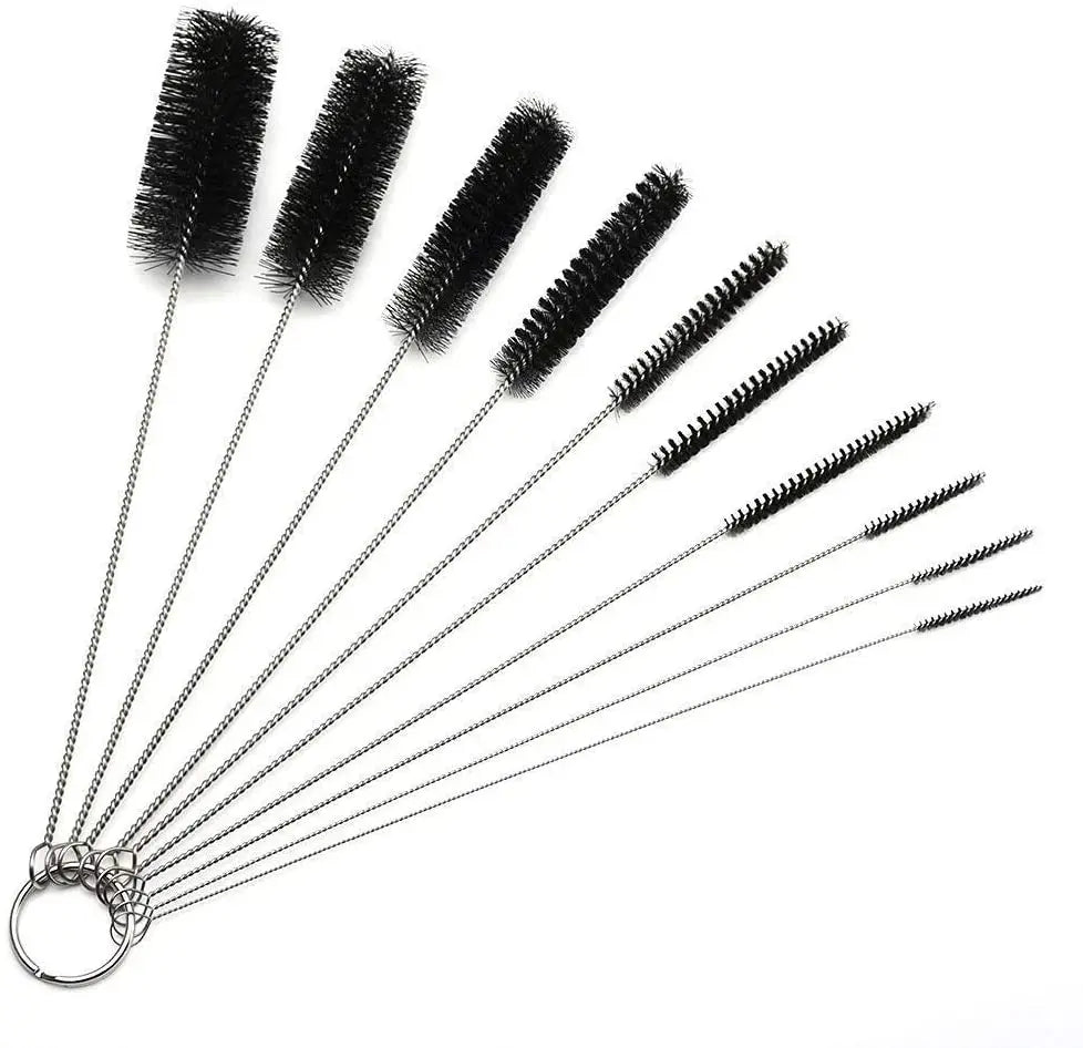 Stainless Steel Cleaning Brushes for Weed Pipe, Glass Hookah, and Smoking Accessories - Available in Sets of 2, 5, or 10 Pieces