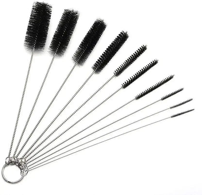 Stainless Steel Cleaning Brushes for Weed Pipe, Glass Hookah, and Smoking Accessories - Available in Sets of 2, 5, or 10 Pieces