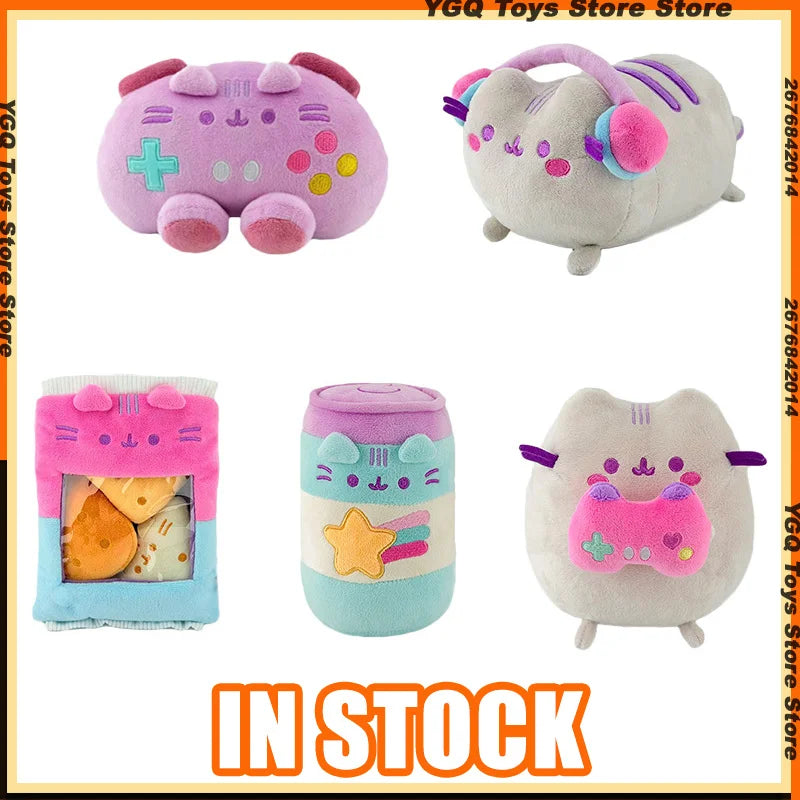 Cute Anime Cat Plush Doll - Soft Stuffed Toy for Birthdays, Christmas, and Collectible Gifts