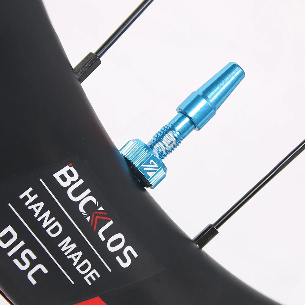 BUCKLOS Tubeless Presta Valves 40–100mm — Aluminum Alloy Bike Valve Stem for Road & MTB