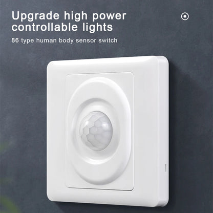 AC 220V LED PIR Motion Sensor Light Switch, Infrared Human Detection, Auto On/Off for Corridor & Staircase