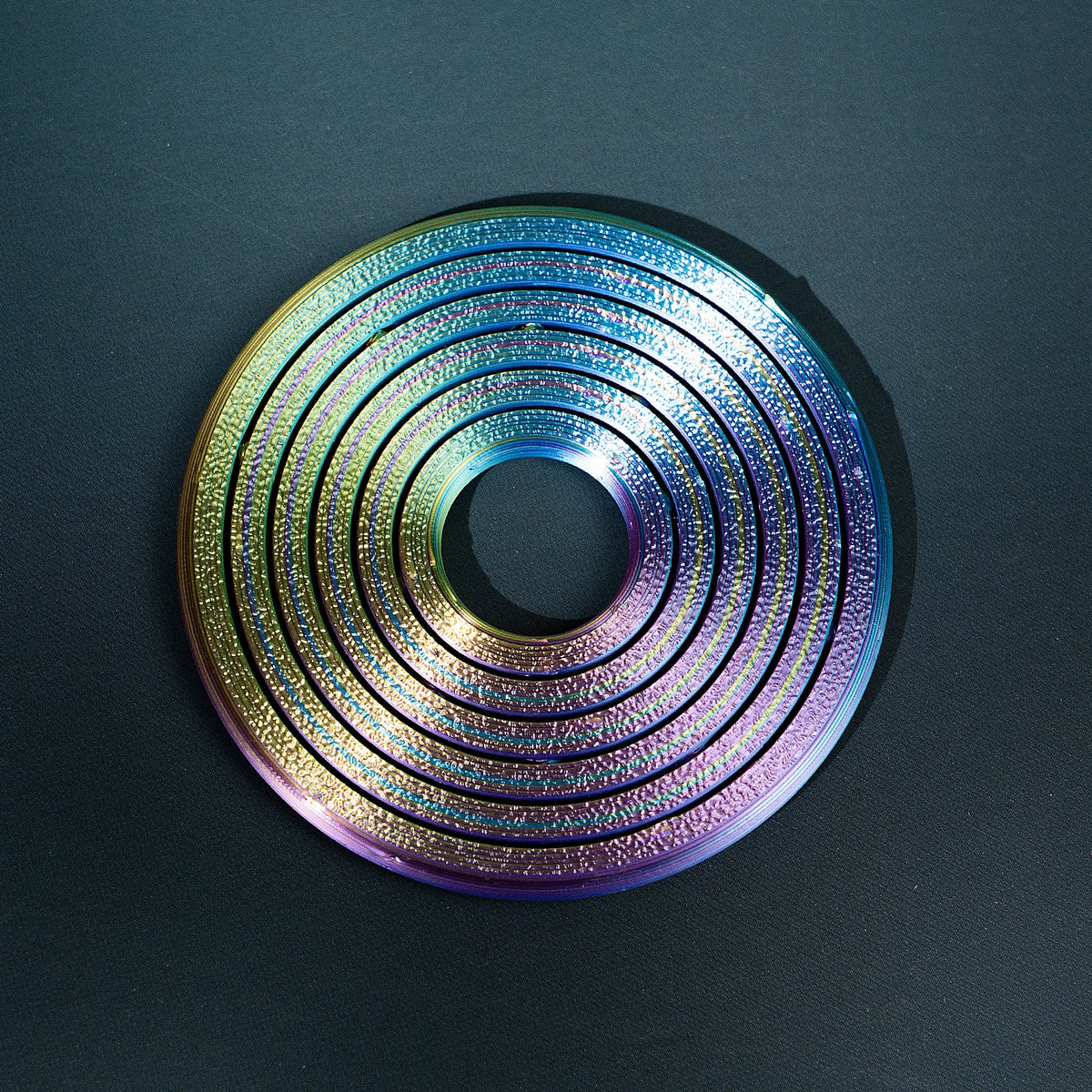 3D Printed Hex Ring - Colorful Rotating PLA Novelty Finger Ring & Desktop Toy