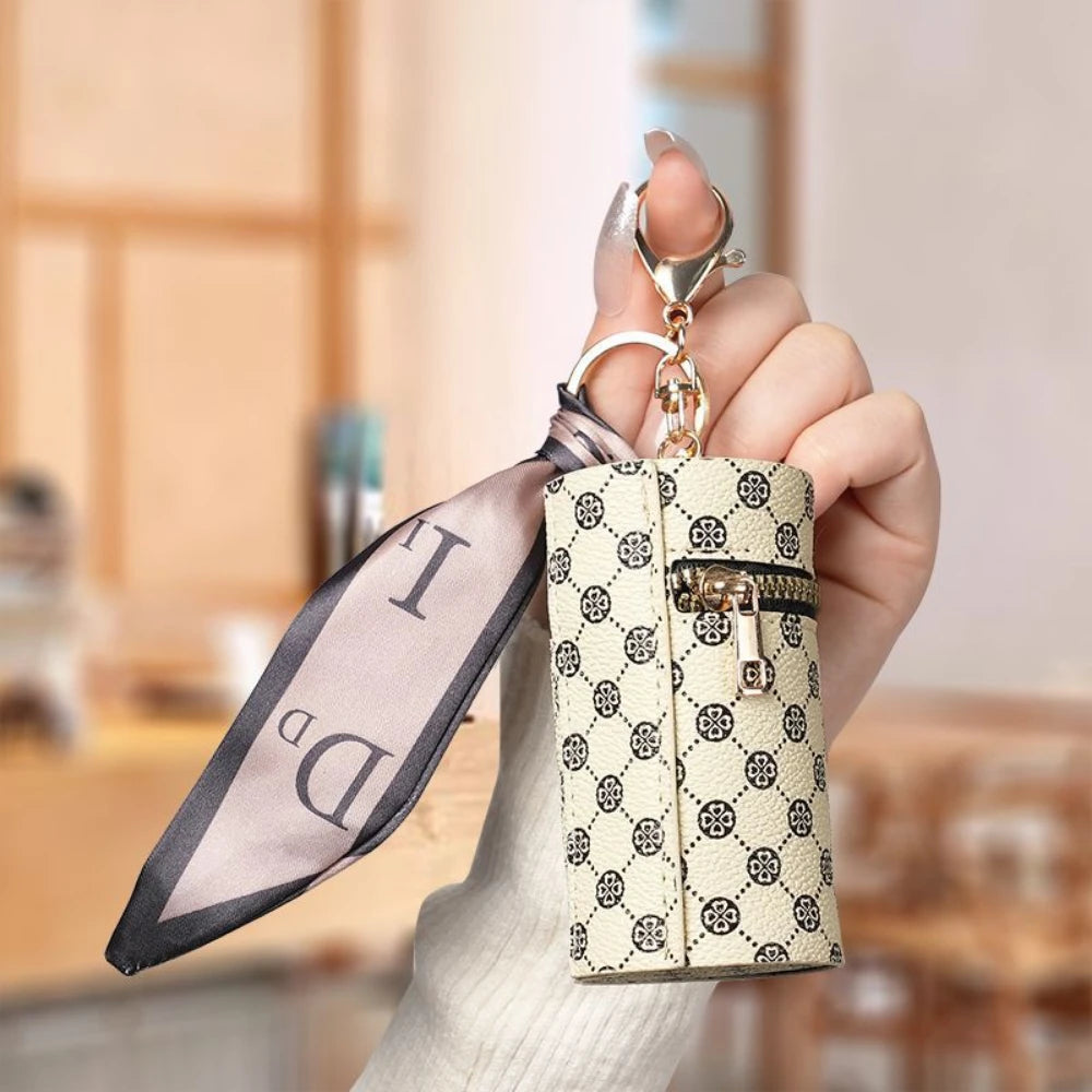 Luxury Mini Coin Purse Pendant - Retro Keychain Bag for Earbuds, Lipstick & Small Essentials