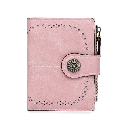 Women’s Short PU Wallet – Simple Plain Clutch, Casual Trendy Card Holder & Multifunctional Coin Bag for Daily Use
