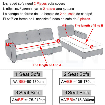 Jacquard Thick Stretch Sofa Cover – Elastic Slipcover for Armchair, L-Shaped & 1–5 Seater Couch Living Room Protector