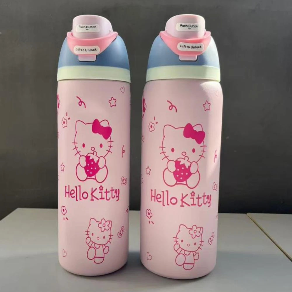 32oz Insulated Stainless Steel Water Bottle with Straw – BPA-Free Sports Bottle, Perfect for Travel