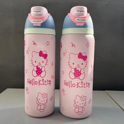 32oz Insulated Stainless Steel Water Bottle with Straw – BPA-Free Sports Bottle, Perfect for Travel