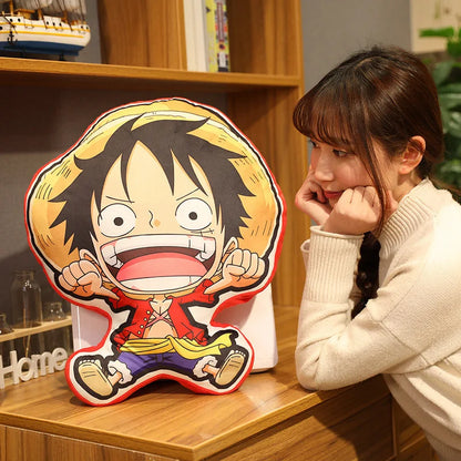 One Piece Anime Pillow – Luffy, Zoro, Sanji, Chopper & Usopp Stuffed Cartoon Cushion Toy, Perfect Birthday Gift