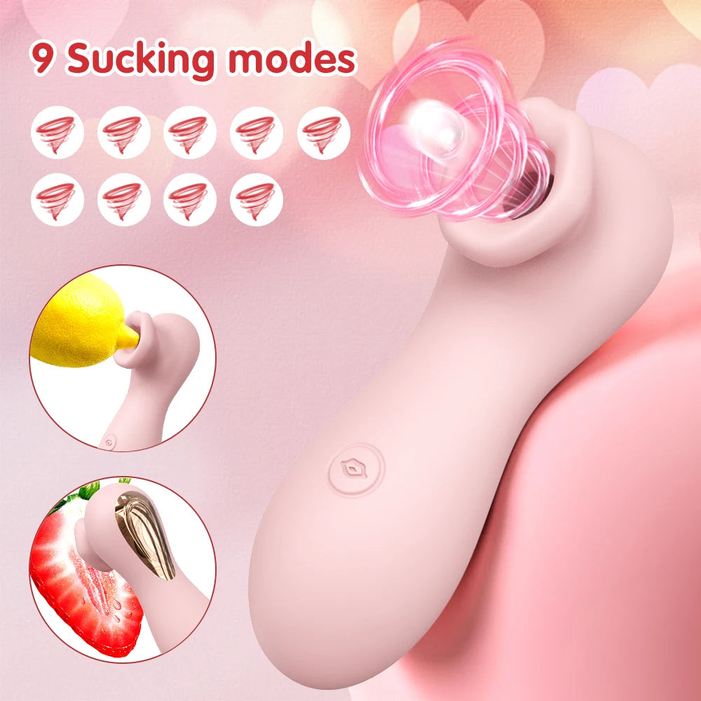 Mini Clitoral Suction Vibrator - Compact Rechargeable Intimate Massager for Adults, Clitoral & Nipple Stimulation