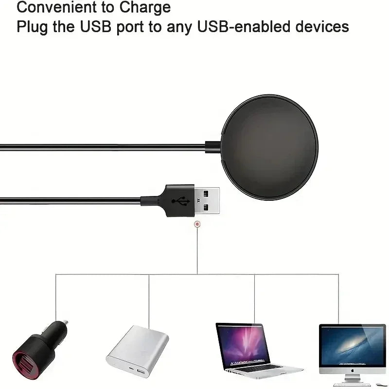 Magnetic Wireless Watch Charger - Portable Charging Dock for Samsung Galaxy Watch 3/4/5/5 Pro/6/7/8 and Active 2