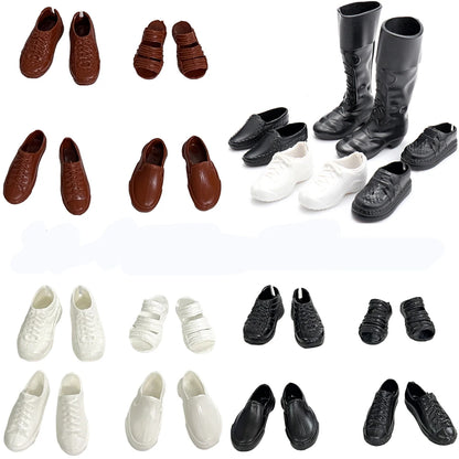NK Mix 12" Fashion Doll Shoes & Clothes — Casual Leather Sneakers, Boots & Slippers for Boy & Princess Dolls