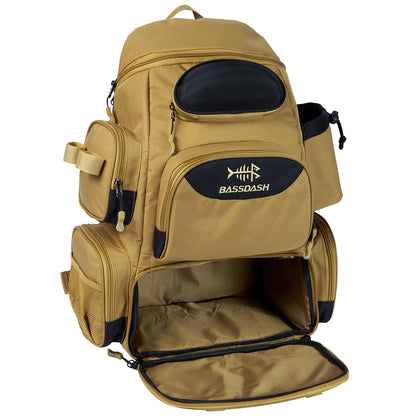 Bassdash Fishing Tackle Backpack – Lightweight Multifunctional Tactical Bag with Tackle Box