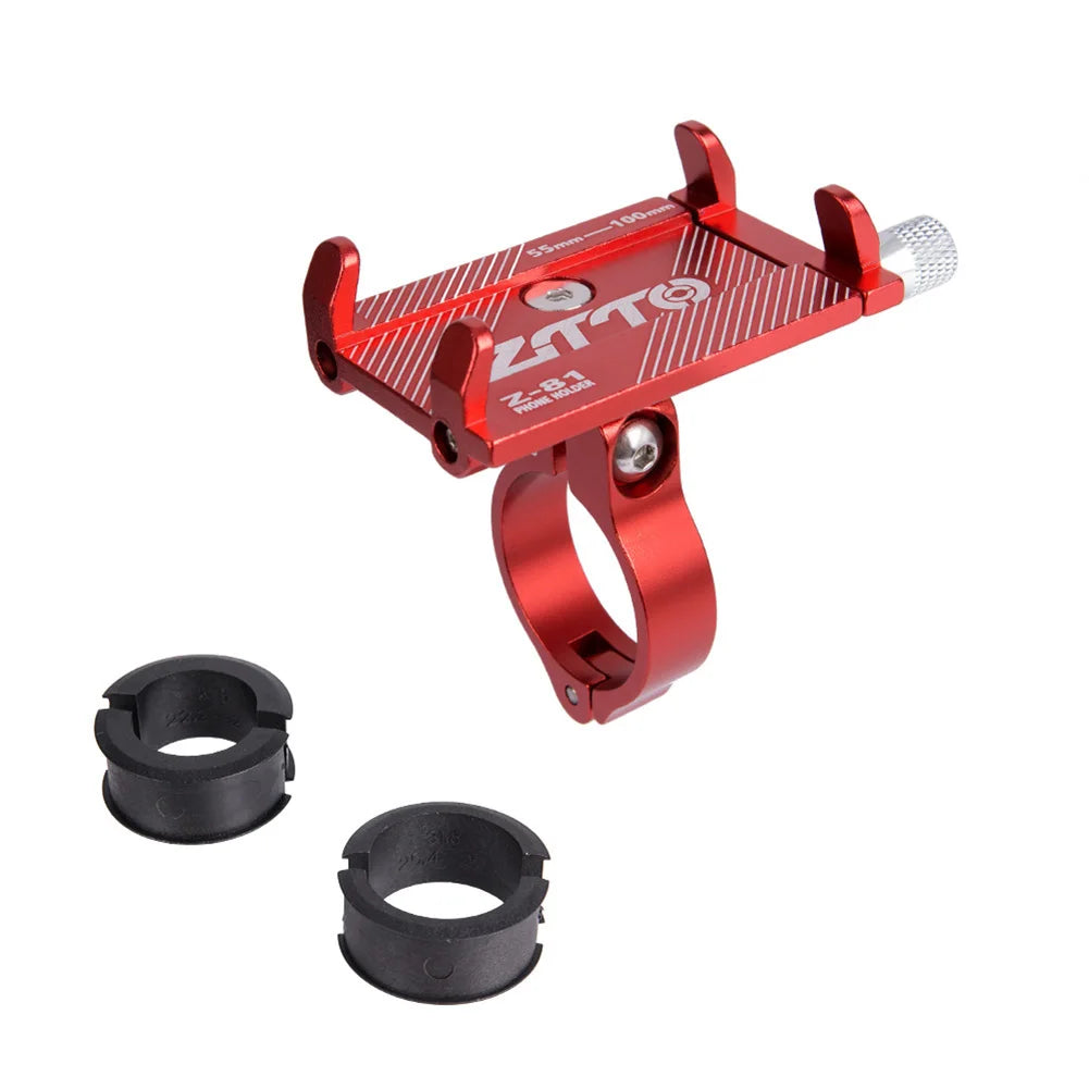 360° Rotatable Aluminum Alloy Bicycle & Motorcycle Phone Holder – MTB Bike GPS Handlebar Mount Stand