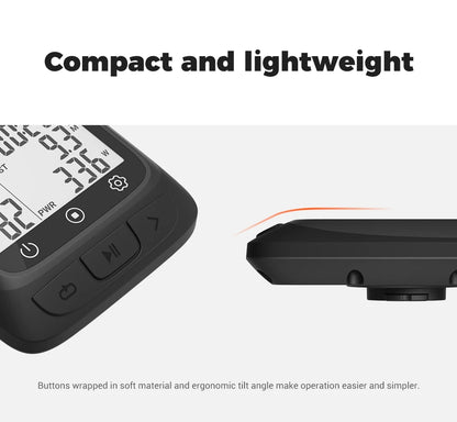 Coospo BC107 GPS Bike Computer — 2.4" Wireless Odometer & Speedometer, Bluetooth 5.0, ANT+, Waterproof