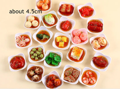 2PCS 1:6 Scale Miniature Japanese Seafood Noodles – Dollhouse Pretend Food for Blythe, Barbie, BJD & 1/6 Dolls Accessories